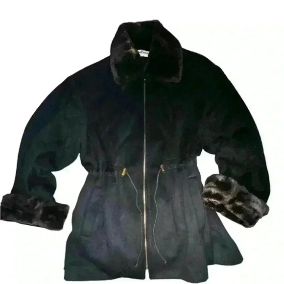 Vintage black Jonathan Michael wool coat. No size. Thinking it’s a 12/14. EUC - Picture 2 of 9